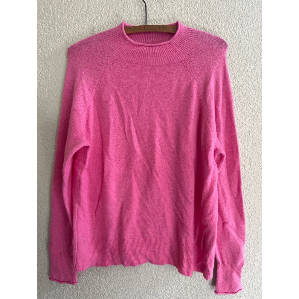 J Crew Pink Wool Blend Roll Neck Sweater Women’s Size Small